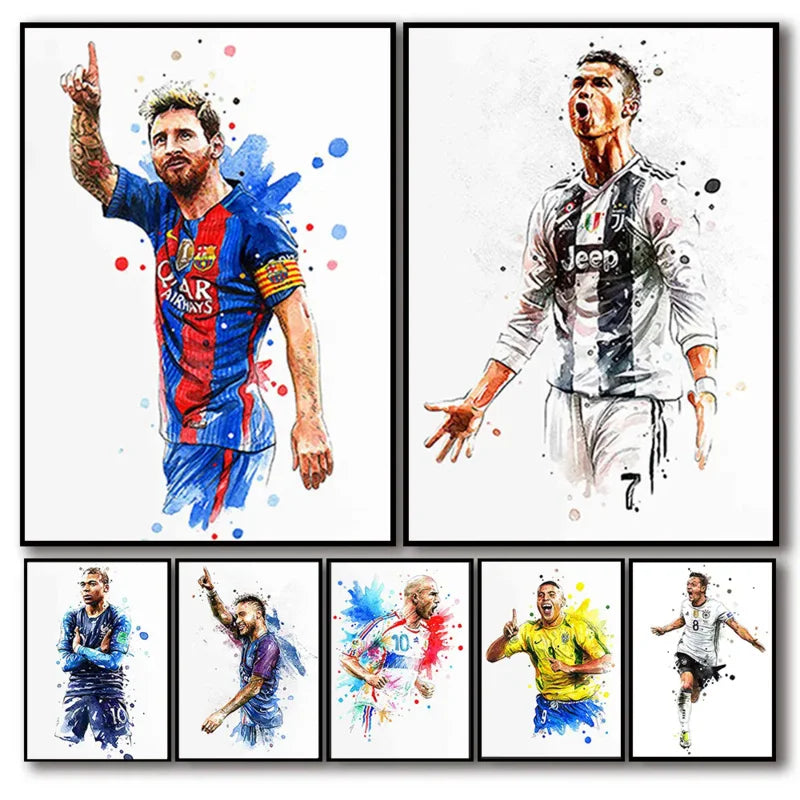 Football Stars Modern Poster Miru World