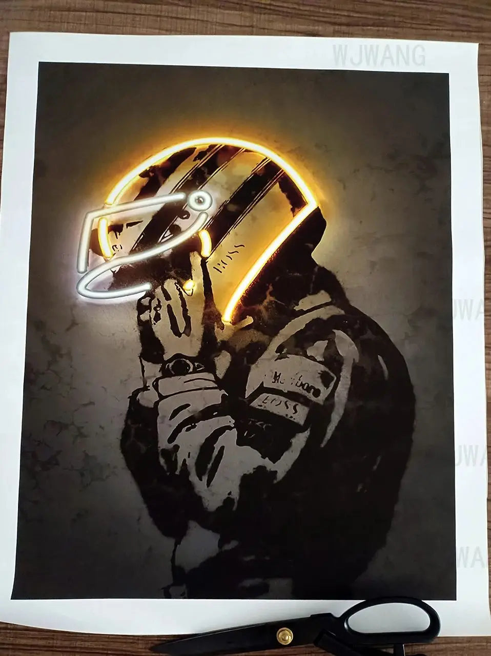 Racing Driver Helmet Poster Miru World